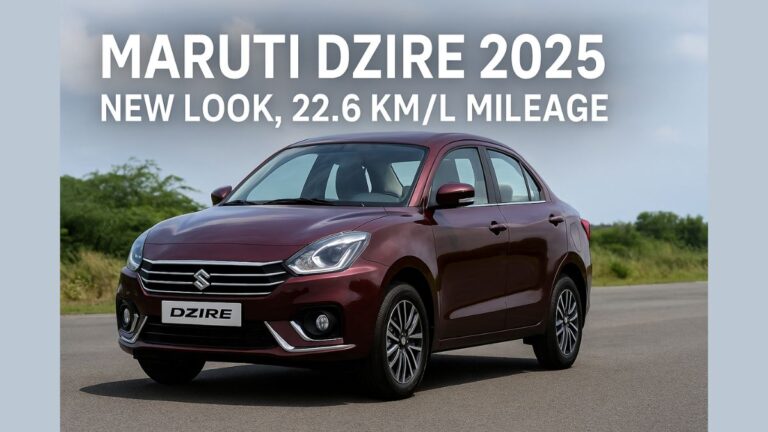 Maruti Dzire 2025 Review New Design, 22.6 kml Mileage & Full Features List