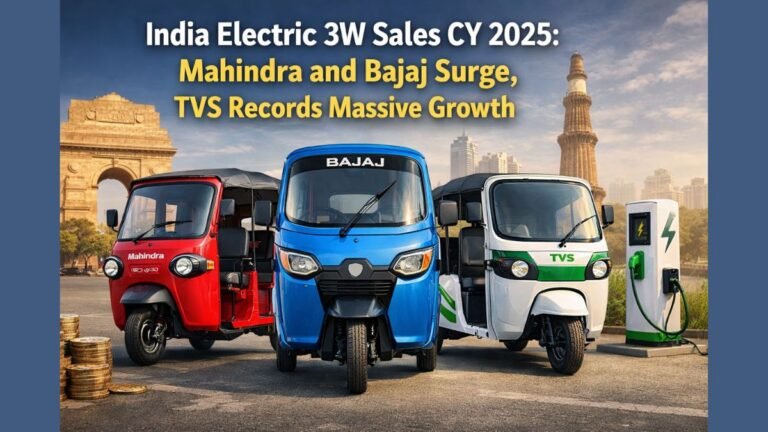 India Electric 3W Sales CY 2025 Mahindra and Bajaj Surge, TVS Records Massive Growth