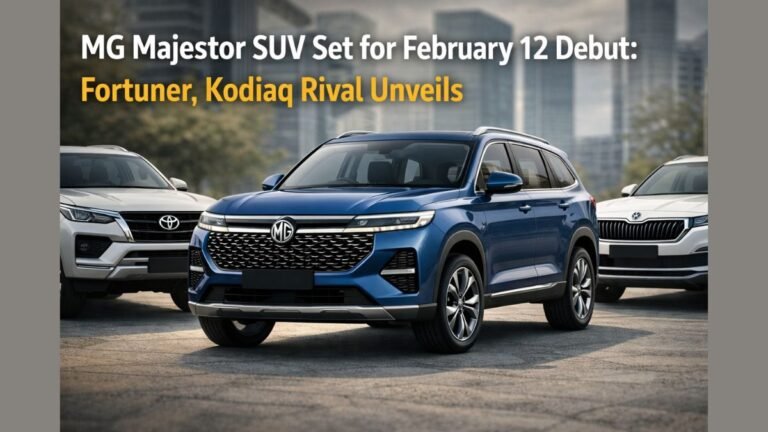 MG Majestor SUV Set for February 12 Debut Fortuner, Kodiaq Rival Unveils