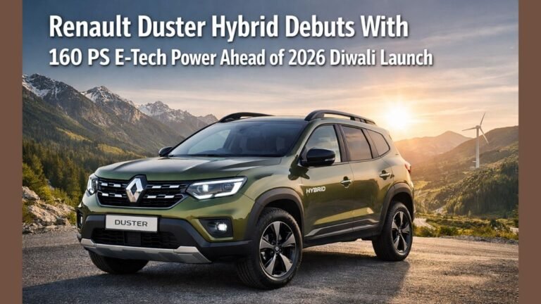 Renault Duster Hybrid Debuts With 160 PS E-Tech Power Ahead of 2026 Diwali Launch