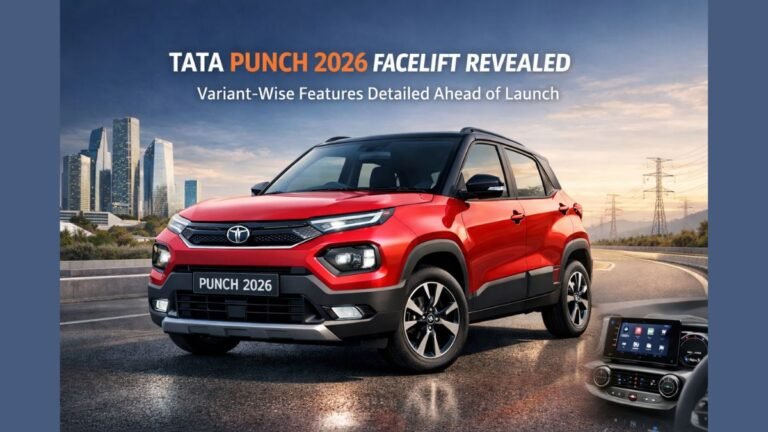Tata Punch 2026 Facelift Revealed Variant-Wise Features Detailed Ahead of Launch