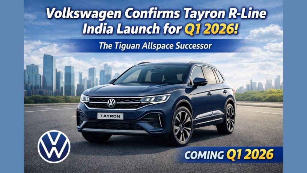 Volkswagen Confirms Tayron R-Line India Launch for Q1 2026 The Tiguan Allspace Successor