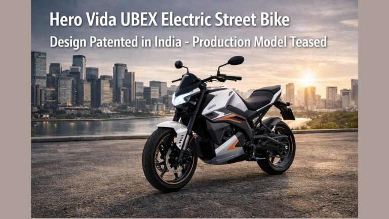 Hero Vida UBEX Electric Street Bike Design Patented in India - Production Model Teased