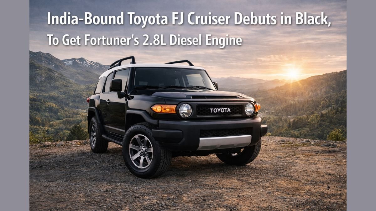 India-Bound Toyota FJ Cruiser Debuts in Black, To Get Fortuner's 2.8L Diesel Engine