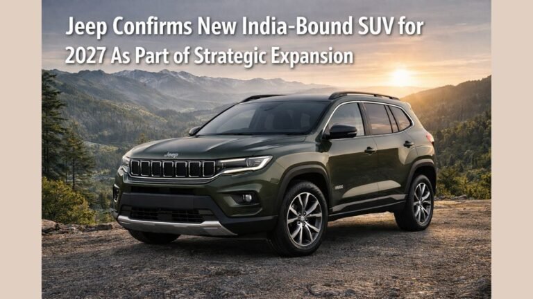 Jeep Confirms New India-Bound SUV for 2027 As Part of Strategic Expansion
