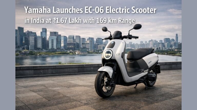 Yamaha Launches EC-06 Electric Scooter in India at ₹1.67 Lakh with 169 km Range